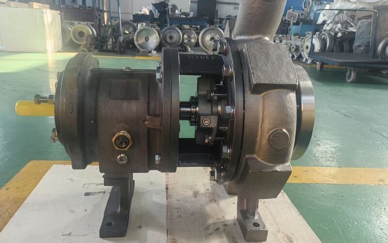 ANSI B73.1 end suction centrifugal process pump with flanged connections for food-grade CIP supply and non-contact processing applications