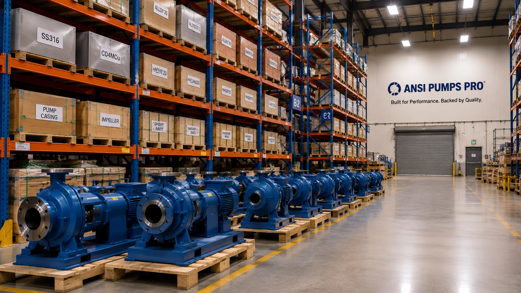 Pump parts configured for end-suction service