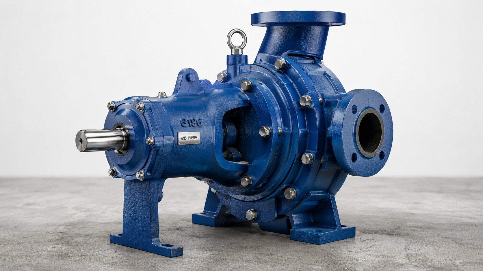 G196 series ANSI process pump, a 100% interchangeable replacement for Goulds 3196 and Durco Mark III
