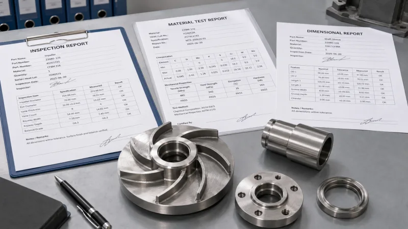 Dimensional measurement of an ANSI pump replacement impeller using a digital caliper