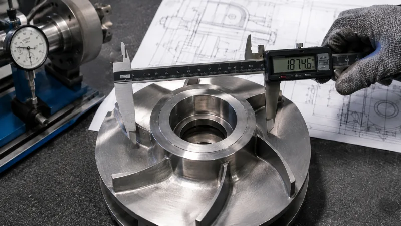 Inspection reports and quality documents for ANSI pump replacement parts