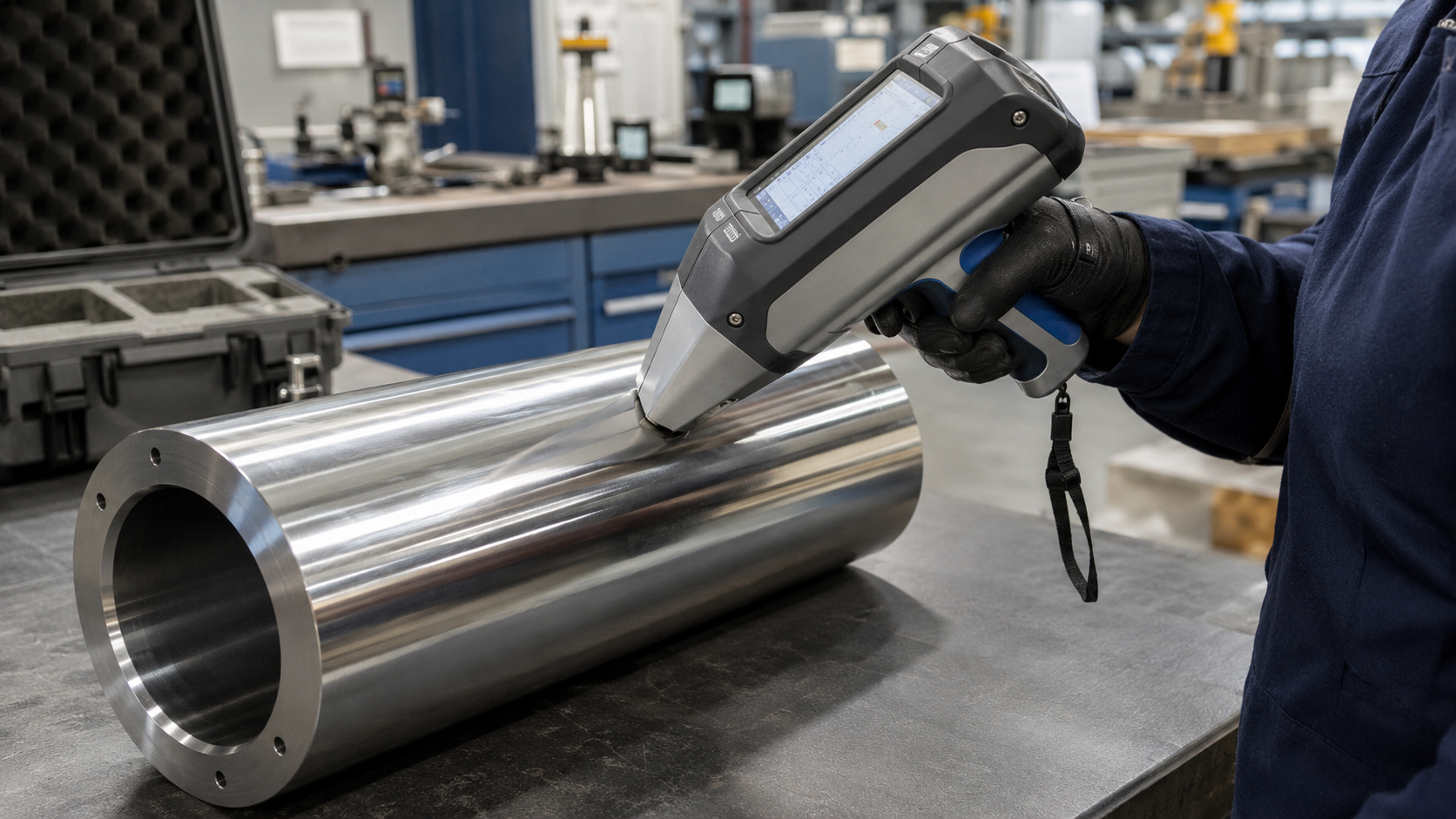 PMI material verification of a CD4MCuN replacement shaft sleeve