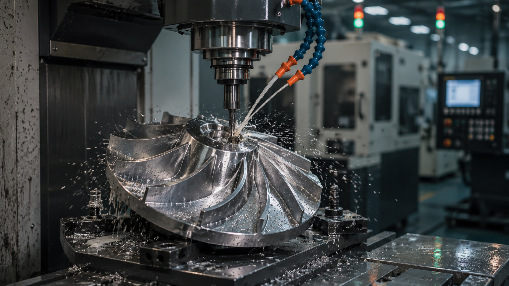 CNC machining of a stainless steel pump impeller