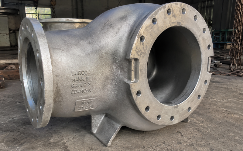 Durco Mark III Group 3 large frame replacement volute casing — raw alloy casting