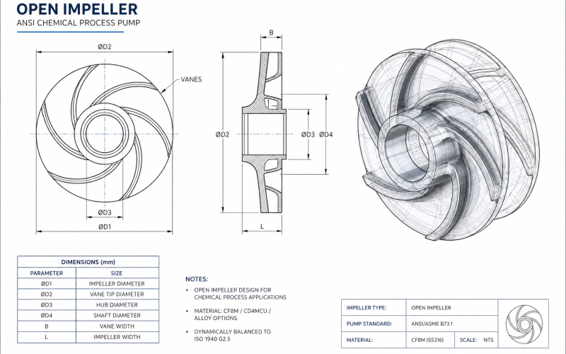 Durco Mark III replacement parts dimensional engineering drawing — Group 1, 2, 3 cross-reference