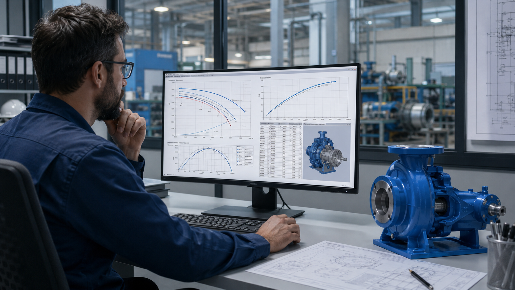 Pump curve and duty point review for a Goulds 3196 replacement