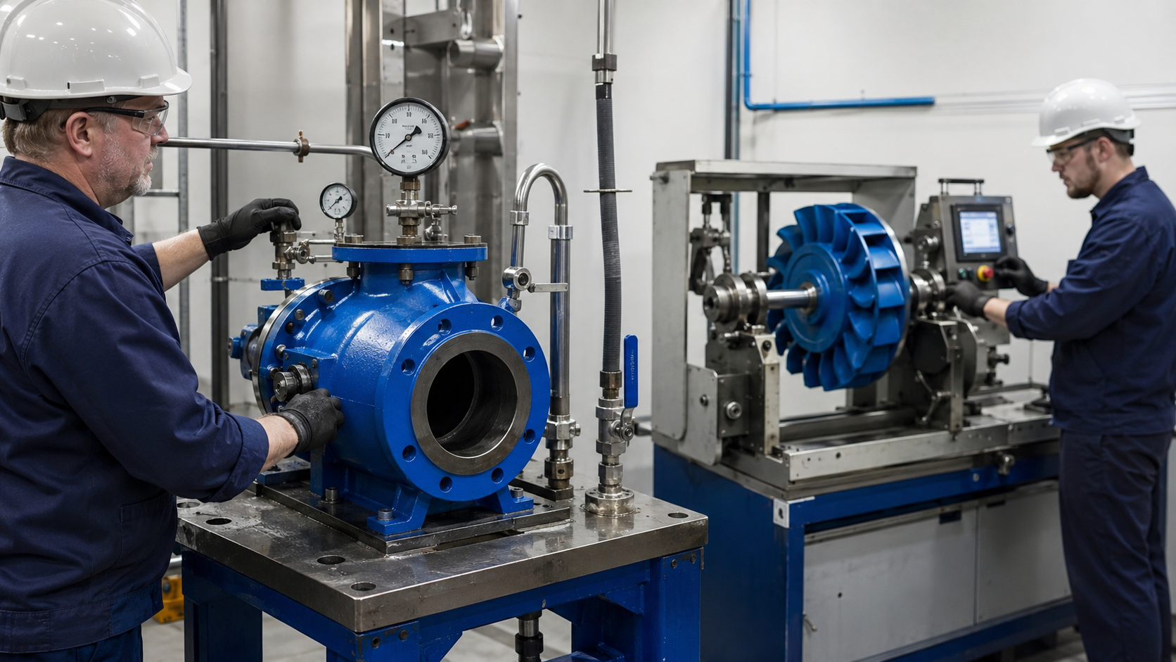 Quality testing of Goulds 3196 replacement pump components