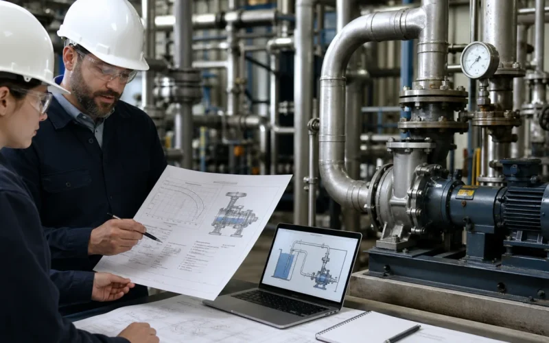 Illustrative NPSH margin review graphic for ANSI process pump buyers