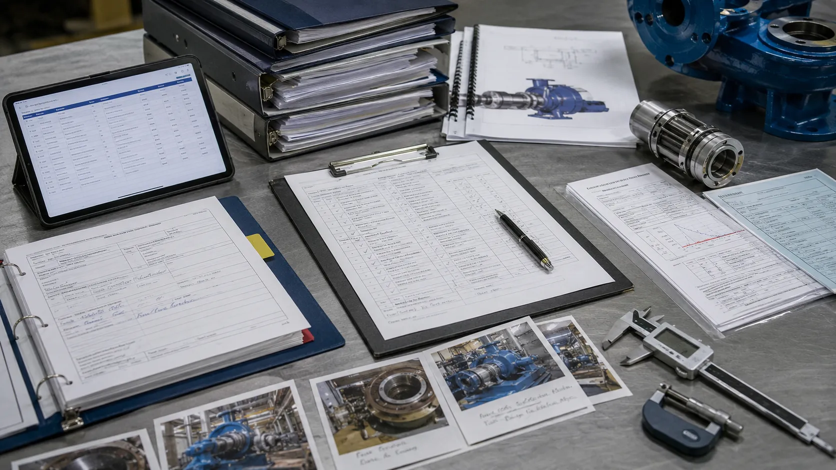 Maintenance records and engineering documents supporting a pump retrofit case study