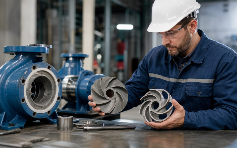 Technical comparison of open and closed centrifugal pump impellers