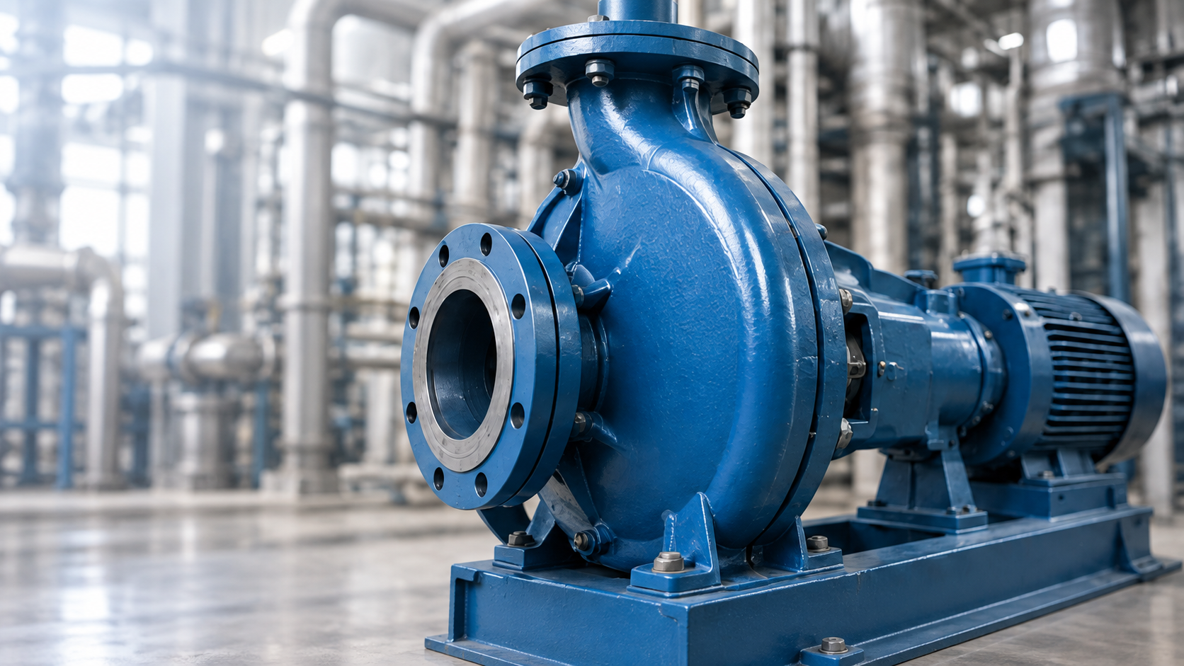 Flowserve-style industrial pump used to illustrate OEM versus independent aftermarket replacement sourcing